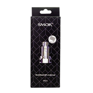 SMOK Nord Replacement Coils (Pack of 5) - Nord Mesh MTL 0.8ohm Coil Packaging