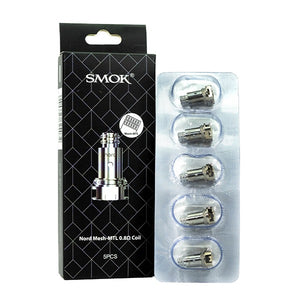 SMOK Nord Replacement Coils (Pack of 5) - Nord Mesh MTL 0.8ohm Coil With Packaging