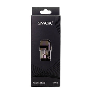 SMOK NOVO Refillable Pod Cartridge (Pack of 3) Regular Coil Pod 1.5ohm Packaging