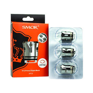 SMOK Prince V12 Replacement Coils 3 Pack - 0.15ohm Prince Triple Mesh with packaging