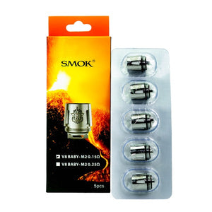 SMOK V8 Baby RBA Build Deck Coil (Pack of 1) Baby M2 0.15ohm Dual with packaging