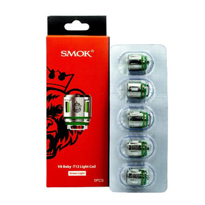 SMOK V8 Baby Prince Coils (Pack of 5) T12 Light Coil Green Light with Packaging