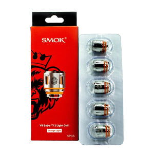 SMOK V8 Baby Prince Coils (Pack of 5) T12 Light Coil Orange Light  with Packaging