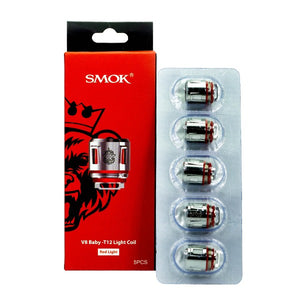SMOK V8 Baby RBA Build Deck Coil (Pack of 1) Baby T12 Light Red with packaging