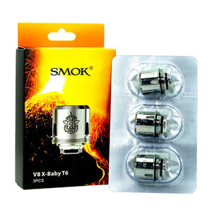 SMOK TFV8 X-Baby Beast Brother -  Replacement Coils (Pack of 3) X Baby T6 Sextuple 0.2ohm	