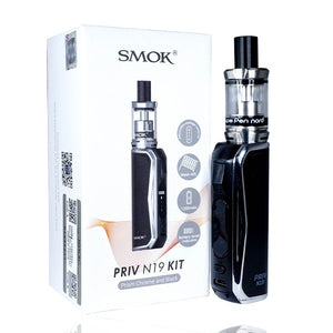 SMOK Priv N19 30W Kit Priv N19 Kit Silver Black with Packaging
