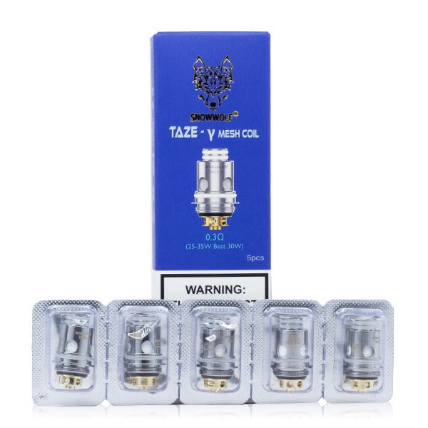 SnowWolf Taze Coils (5-Pack) 0.3 ohm with packaging