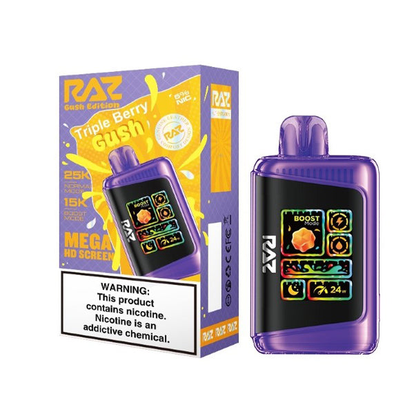 RAZ LTX 25K Disposable triple berry gush with packaging