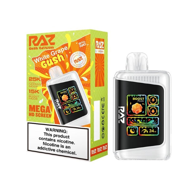 RAZ LTX 25K Disposable white grape gush with packaging