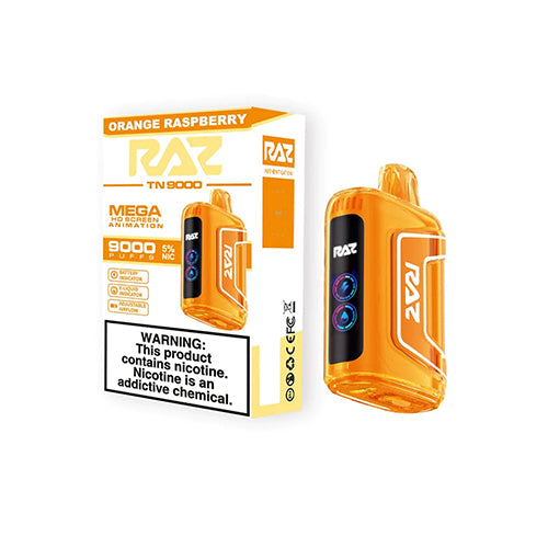 RAZ TN9000 Disposable orange raspberry with packaging