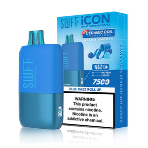 SWFT Icon 7500 Puffs 17mL 50mg Disposable blue razz with packaging