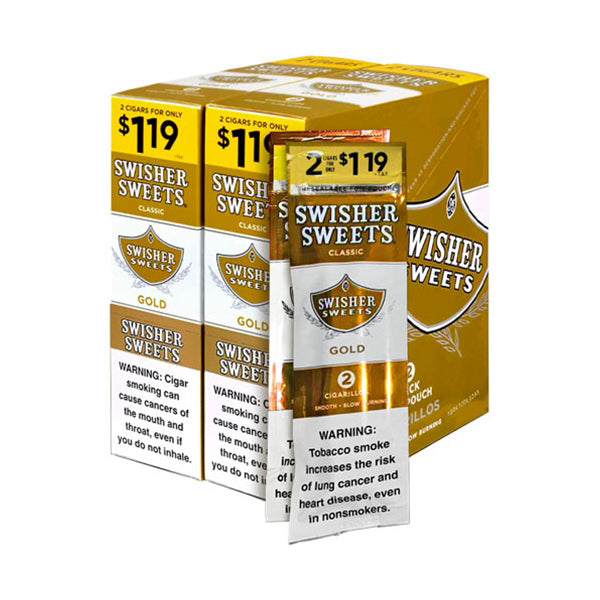 Swisher Sweets (DSPLY 15pc) Classic gold packaging