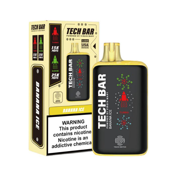 Tech Bar Disposable banana ice with packaging