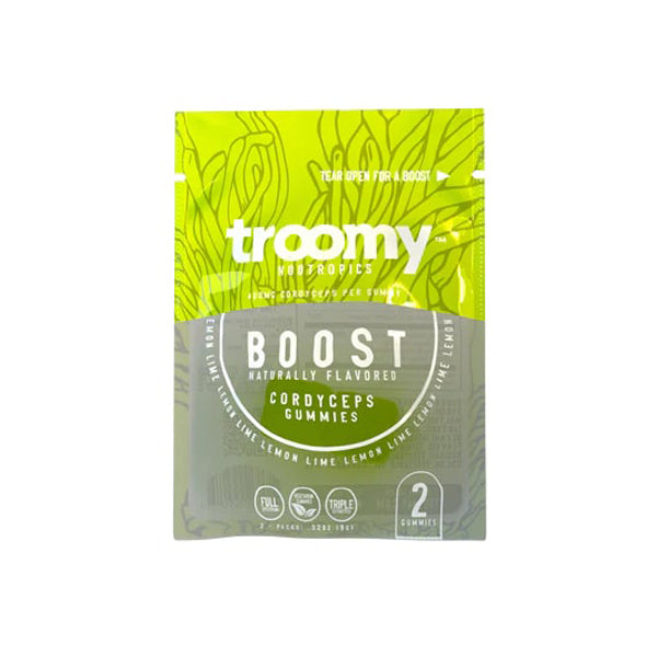 TROOMY NOOTROPICS Mushroom Gummies 800mg 2-Pack | 15pc Gravity Feeder Display lemon lime