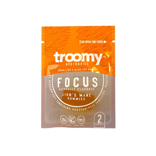 TROOMY NOOTROPICS Mushroom Gummies 800mg 2-Pack | 15pc Gravity Feeder Display passionfruit tangerine