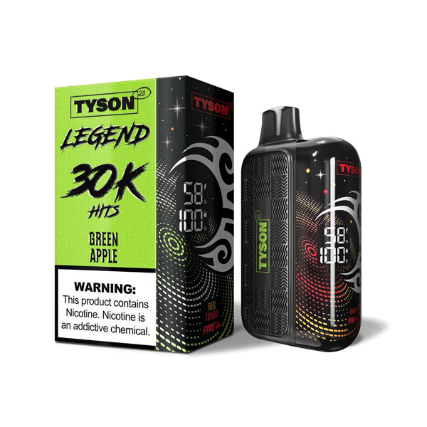 Tyson 2.0 Legend Disposable green apple with packaging