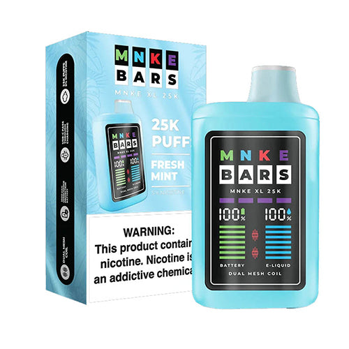 MNKE Bars Disposable | 18mL fresh mint with packaging