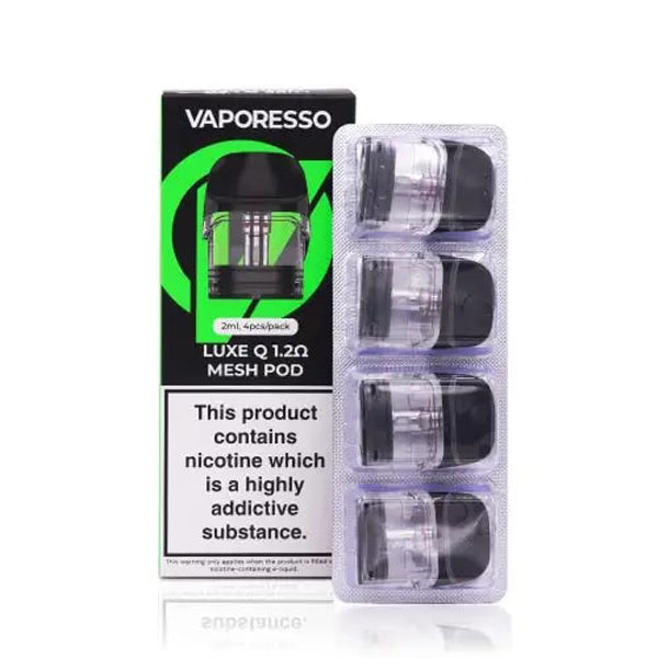 Vaporesso Luxe Q Pods (4 Pack) 1.2ohm with packaging