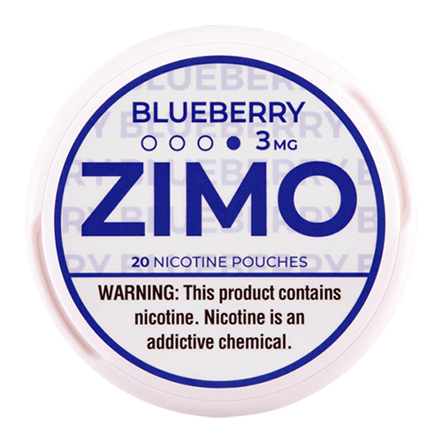 Zimo Nicotine Pouch 3-8mg x20 Pouch (5 Pack) Blueberry 3mg