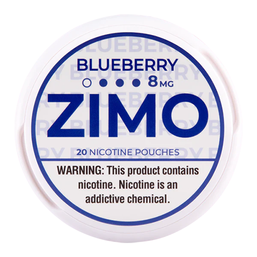 Zimo Nicotine Pouch 3-8mg x20 Pouch (5 Pack) Blueberry 8mg