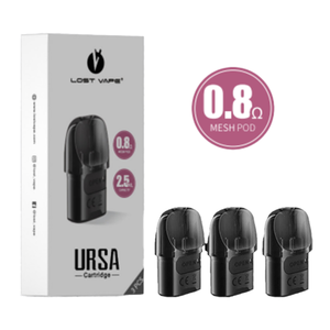 Lost Vape Ursa Replacement Pods | 2.5mL 0.8 ohm Mesh With Packaging