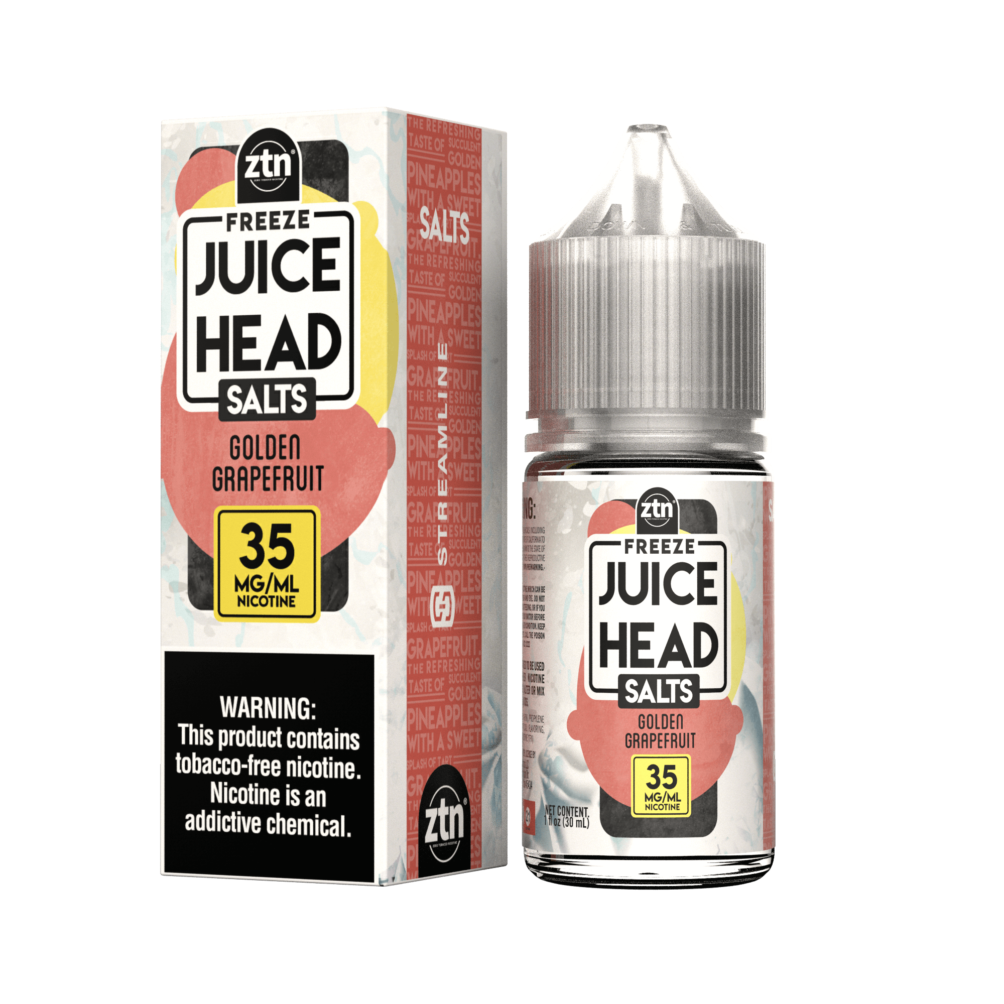 Golden Grapefruit Freeze (ZTN) - Juice Head Salts 30mL With Packaging