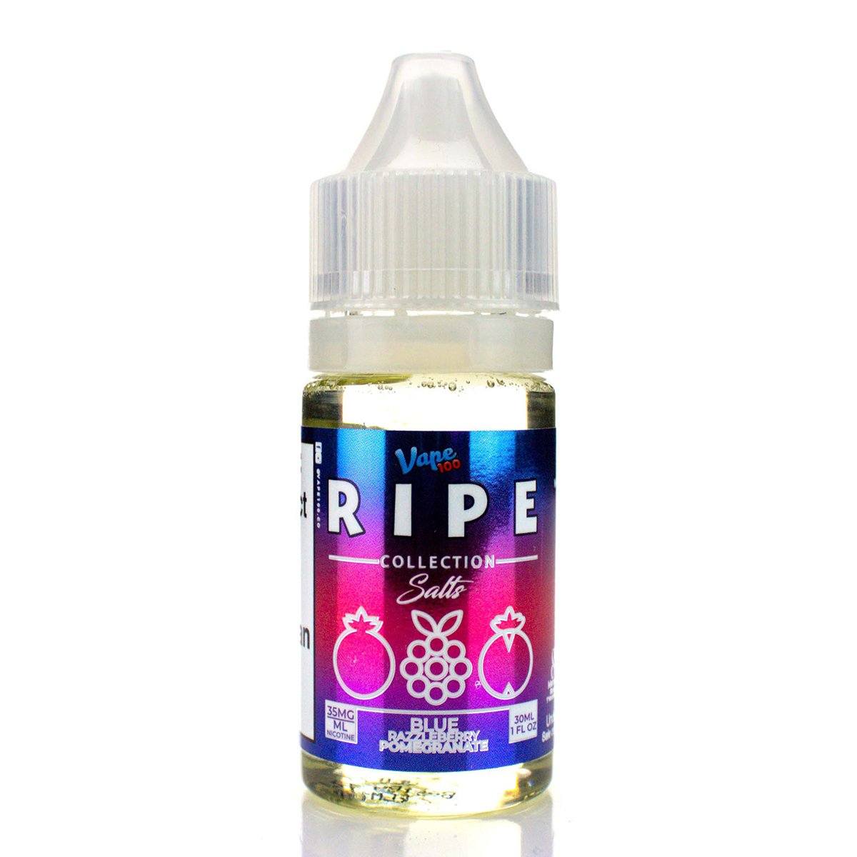 Blue Razzleberry Pomegranate by Vape 100 Ripe Collection Salts 30mL Bottle