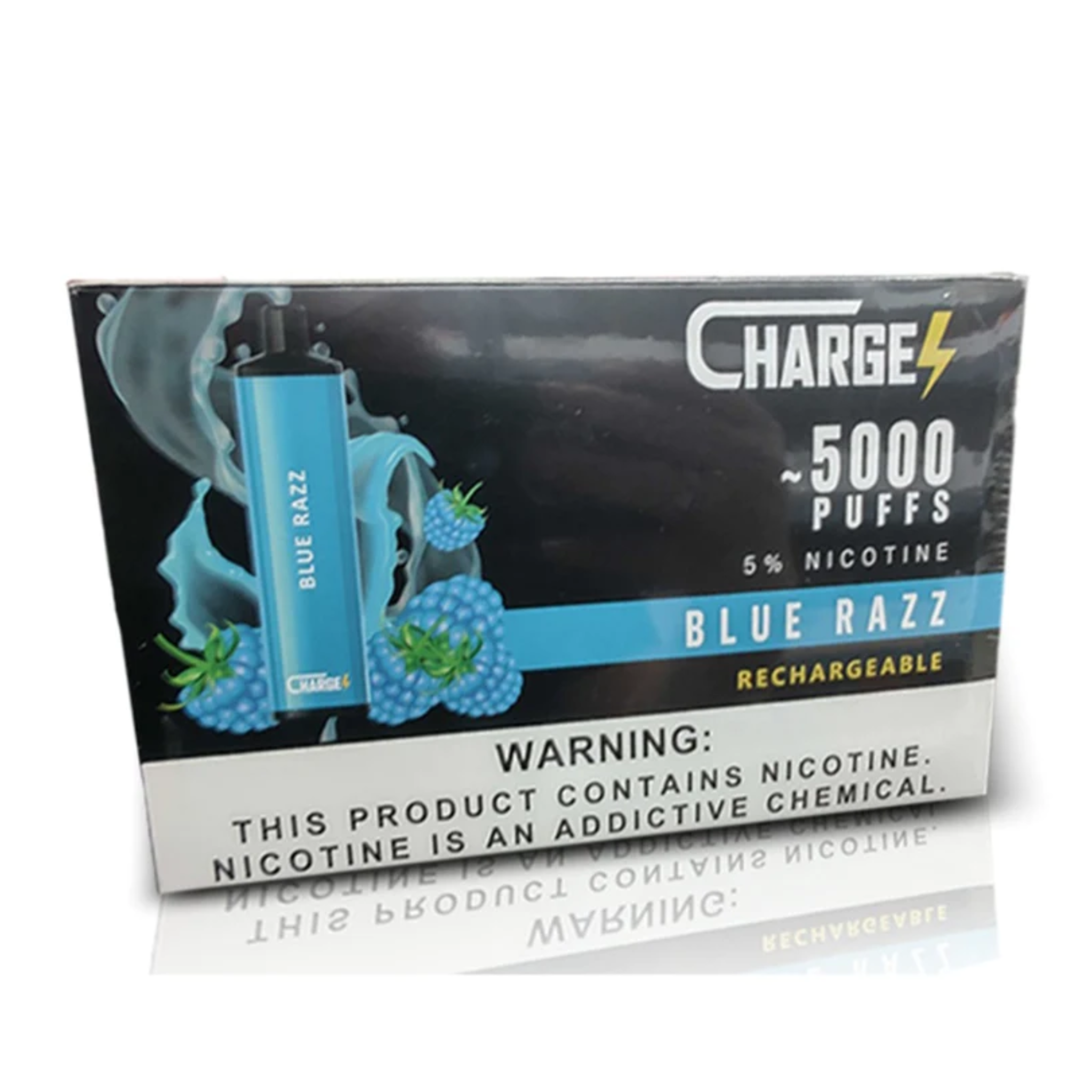 Charge Disposable | 5000 Puffs | 12mL Blue Razz with Packaging