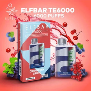 Elf Bar TE6000 Disposable Cranberry Grape with Packaging