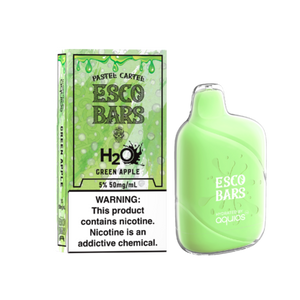 Esco Bars Aquios Mesh Disposable | 6000 Puffs | 15mL | 50mg Green Apple with Packaging