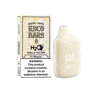 Esco Bars Aquios Mesh Disposable | 6000 Puffs | 15mL | 50mg Vanilla Custard with Packaging