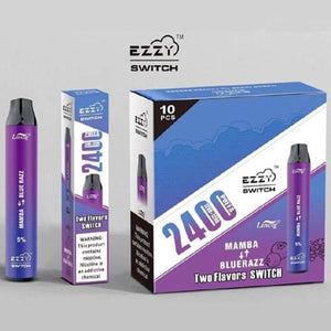 Ezzy Switch Disposable | 2400 Puffs | 6.5mL Mamba Blue Razz with Packaging