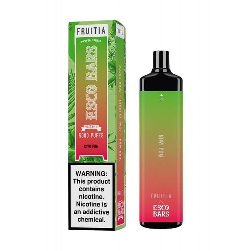 Fruitia Esco Bars Mesh Disposable | 5000 Puffs | 12mL Kiwi Pom with Packaging