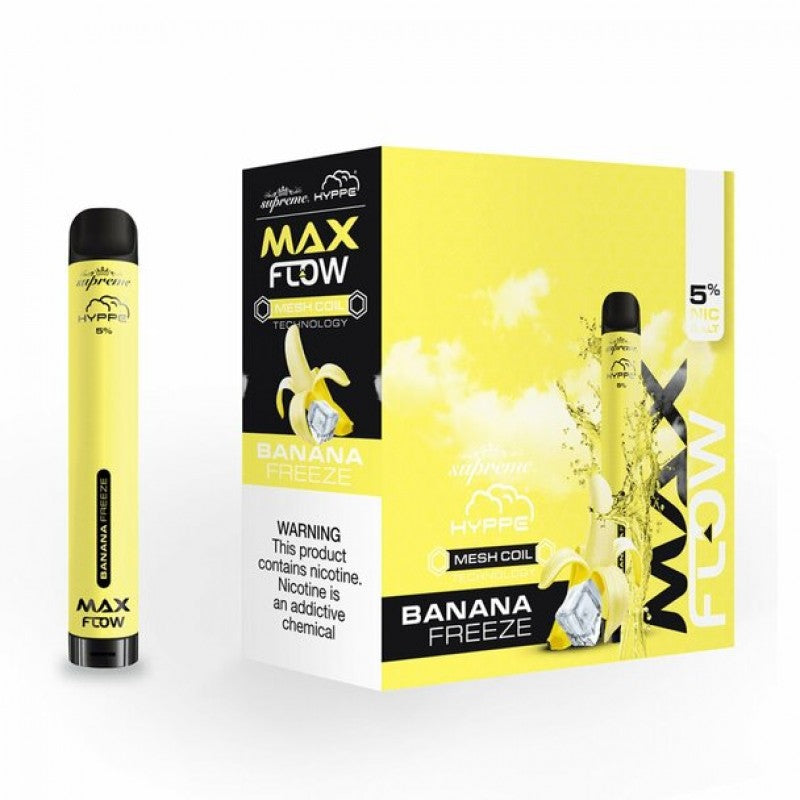 Hyppe Max Flow Mesh Disposable | 2000 Puffs | 6mL Banana Freeze with Packaging