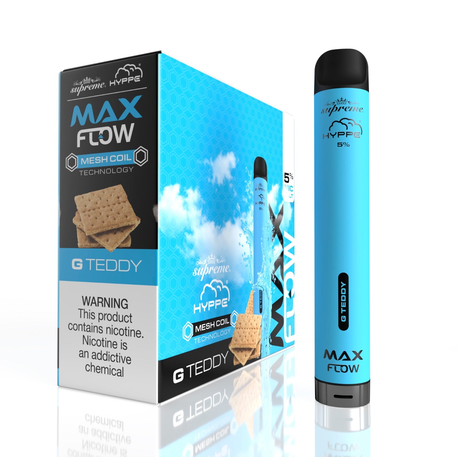 Hyppe Max Flow Mesh Disposable | 2000 Puffs | 6mL G Teddy with Packaging