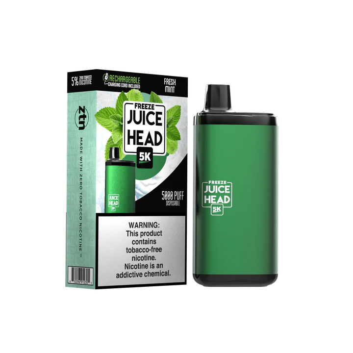 Juice Head 5K Disposable | 14mL | 50mg Fresh Mint Freeze with Packaging