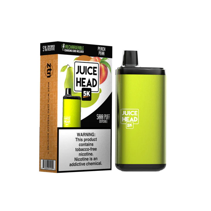 Juice Head 5K Disposable | 14mL | 50mg Peach Pear with Packaging