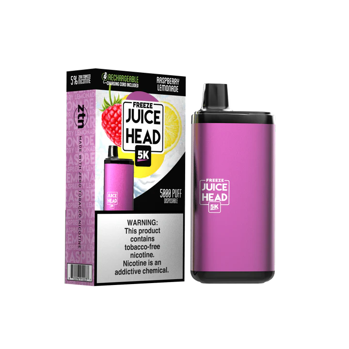 Juice Head 5K Disposable | 14mL | 50mg Raspberry Lemonade Freeze	with Packaging