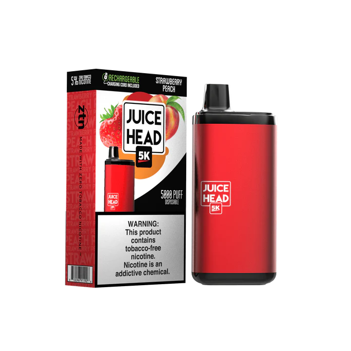 Juice Head 5K Disposable | 14mL | 50mg Strawberry Peach with Packaging