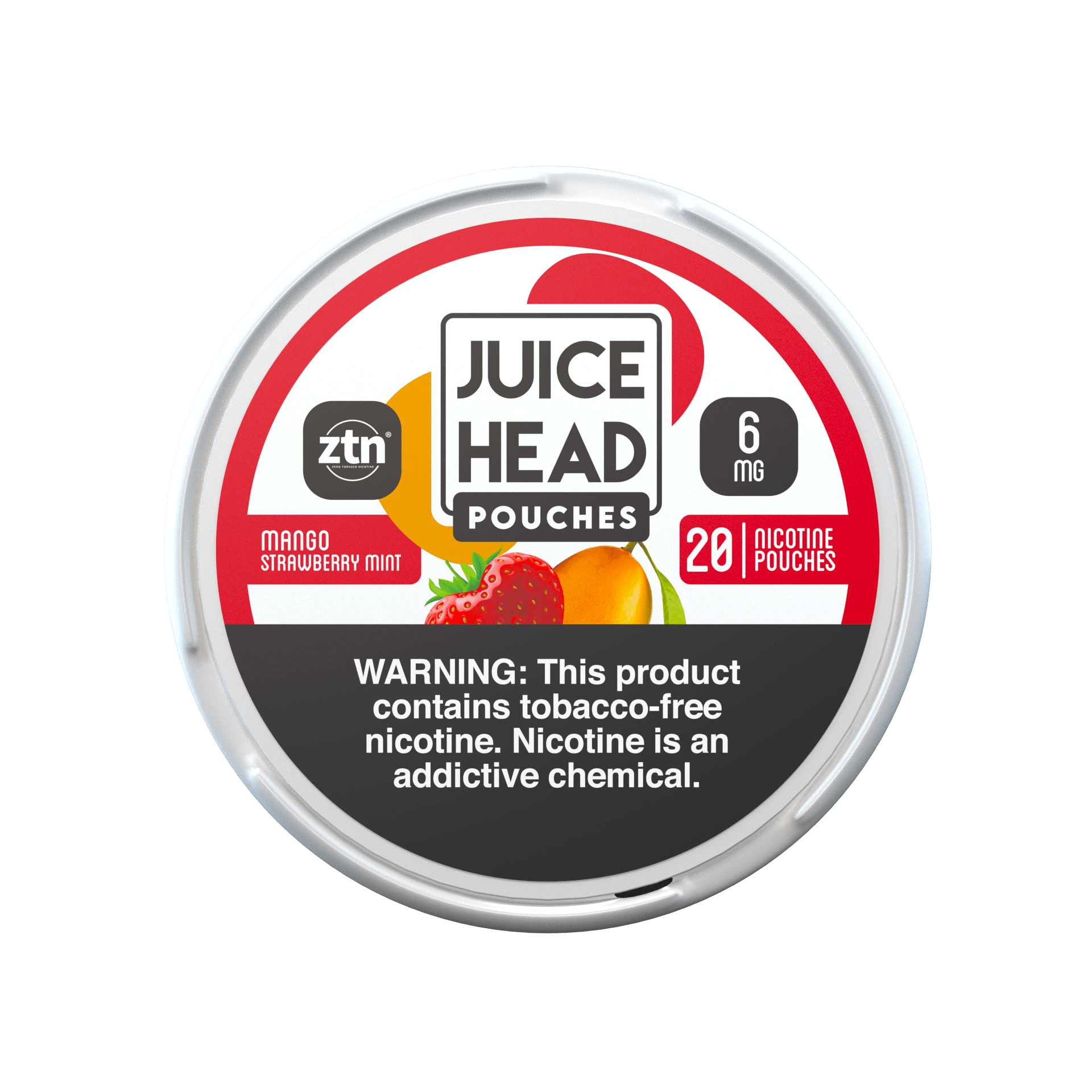 Juice Head ZTN Pouches | 5-Cans Mango Strawberry Mint 6mg