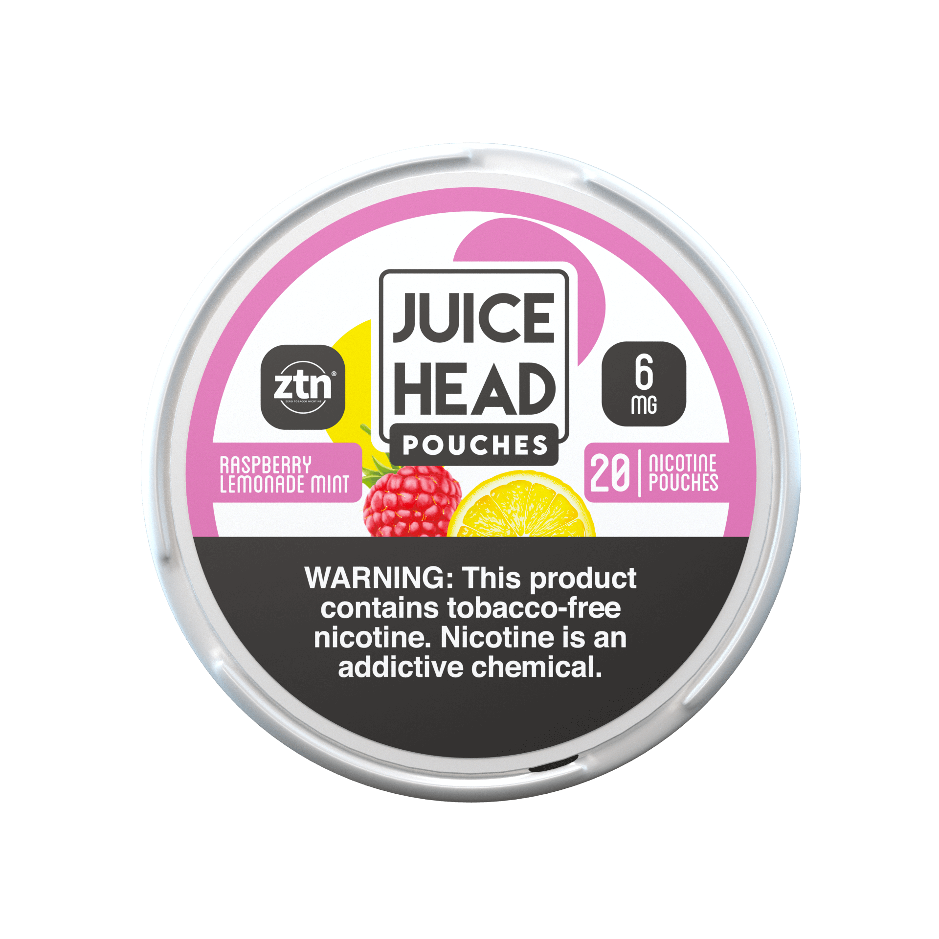 Juice Head ZTN Pouches | 5-Cans Raspberry Lemonade Mint 6mg