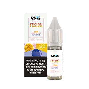7Daze Fusion Salt Series | 15mL | 24mg Lemon Passion Blueberry with Packaging