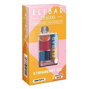 Elf Bar TE6000 Disposable Strawberry Ice  Packaging