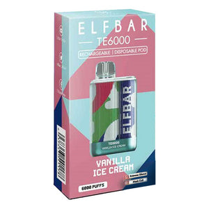Elf Bar TE6000 Disposable Vanilla Ice Cream Packaging