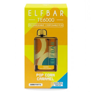 Elf Bar TE6000 Disposable Popcorn Caramel Packaging