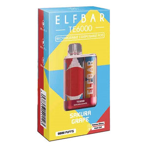 Elf Bar TE6000 Disposable Sakura Grape Packaging