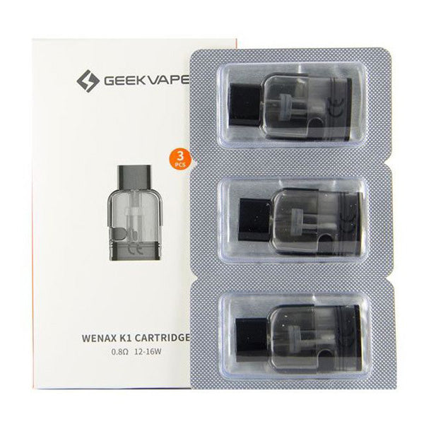 Geekvape Wenax K1 Replacement Pods | 3-Pack 0.8ohm with Packaging