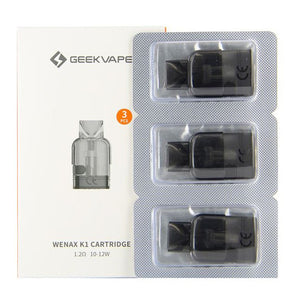 Geekvape Wenax K1 Replacement Pods | 3-Pack 1.2ohm With Packaging