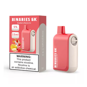 HorizonTech – Binaries Cabin Disposable | 6000 puffs | 15mL Strawberry Banana Ice with Packaging