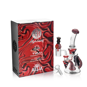 High Society – Tulu Premium Wig Wag Concentrate Rig Red Black